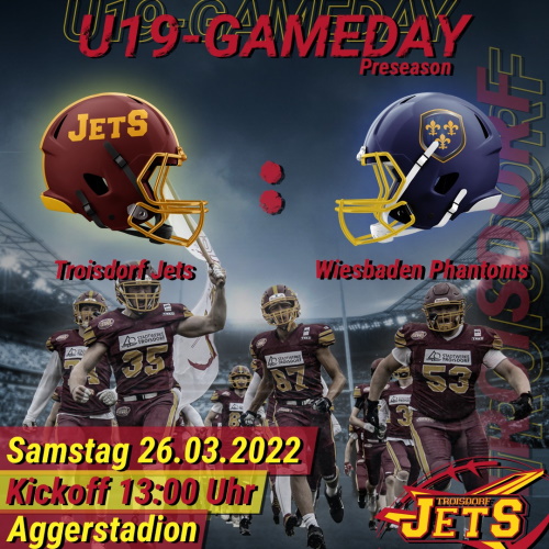 Wiesbaden Phantoms U19 in Troisdorf gegen die Jets